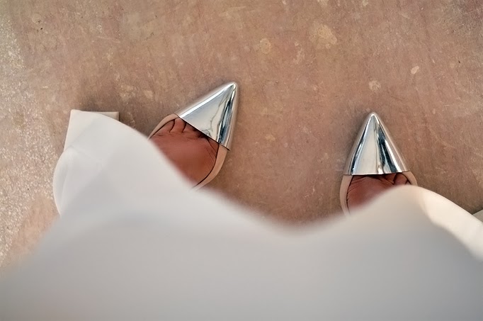zara heels silver front